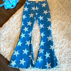 star bell bottom jeans